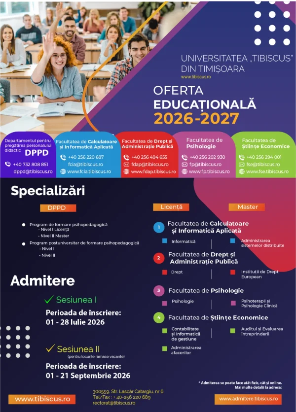 Oferta Educationala 2025-2026 - Admitere 2025