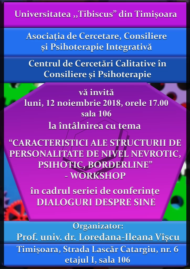 caracteristici ale structurii de personalitate de nivel nevrotic psihotic borderline afis 12 noiembrie 2018