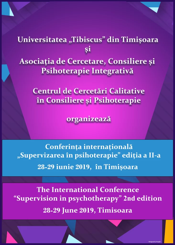 conferinta internationala supervizarea in psihoterapie editia a ii a afis 28 29 iunie 2019