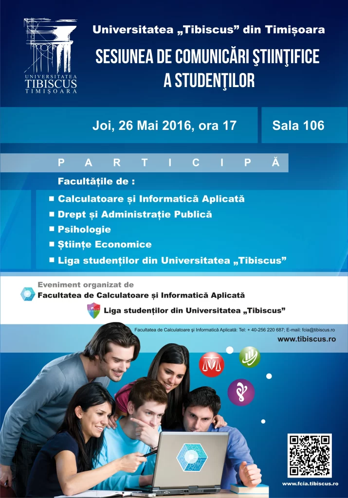 sesiunea de comunicari stiintifice a studentilor afis 26 mai 2016