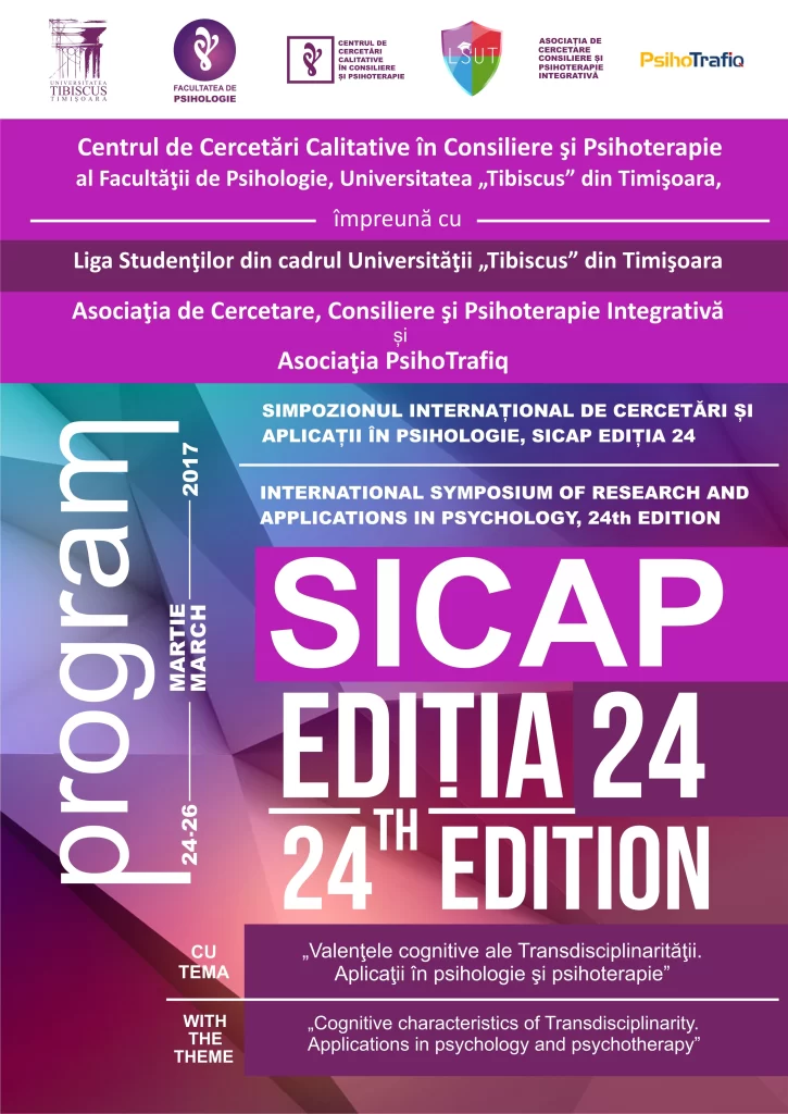 valentele cognitive ale transdisciplinaritatii aplicatii in psihologie si psihoterapie afis 24 26 martie 2017